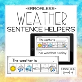 Weather Errorless Sentence Helpers + Digital Google Slides