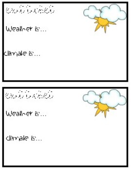 Weather Exit Ticket by Fox Resources | Teachers Pay Teachers