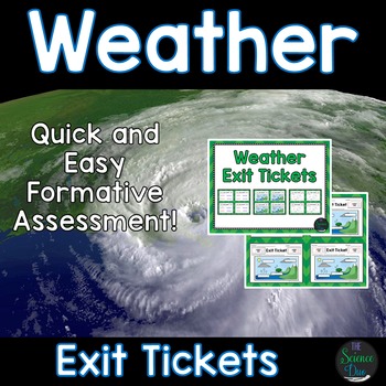 Preview of Weather Exit Tickets (Exit Slips)