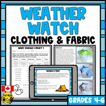 Preview of Weather Experiments | Clothing and Fabric Experiments | Protection from Weather
