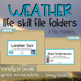 Weather File Folders Life skill and Science for Special Education