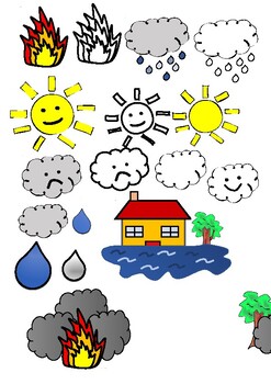 Preview of Weather, Fire, Flood Clipart