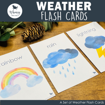 Weather Flash Cards Worksheets Teachers Pay Teachers