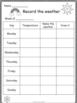 Weather (Flashcards & Worksheets for ESL/EAL) by Ninetta's Store