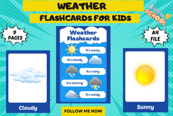 Preview of Weather Flashcards for Kids