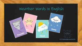 Preview of Weather Flashcards in English