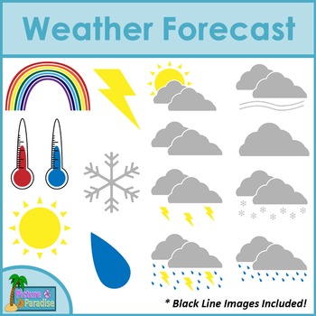 Weather Forecast Clip Art By Clips And Salsa Teachers Pay Teachers