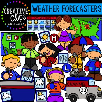 Preview of Weather Forecasters - Weather Clipart {Creative Clips Clipart}