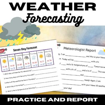 Preview of Weather Forecasting Worksheets | Project - Become a Meteorologist