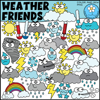 Preview of Weather Friends Clipart