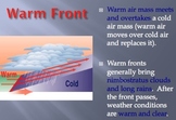 Weather Fronts & Predicting - Lesson Presentations, Activi