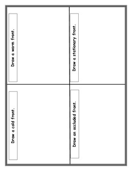 Weather Fronts Worksheet by Annette Hoover | Teachers Pay Teachers