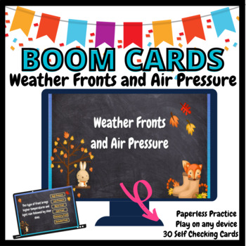 Preview of Weather Fronts and Air Pressure BOOM Cards