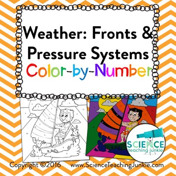 Preview of Weather: Fronts and Pressure Systems Color-by-Number