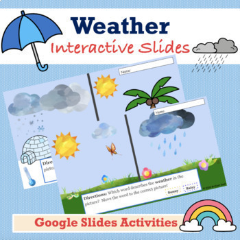 Weather Google Slides Activity by Brilliant Dust TPT