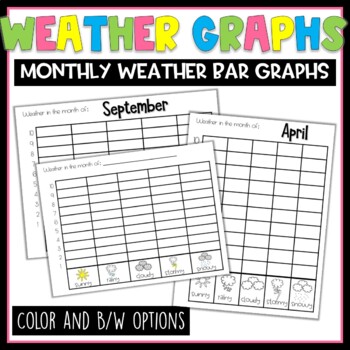 Preview of Weather Graph - Monthly Weather Bar Graphs