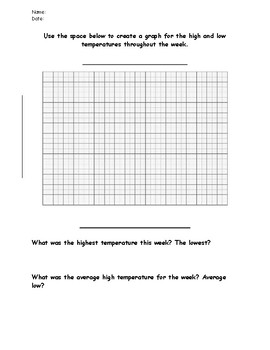 Preview of Weather Graphing Worksheet