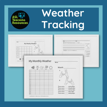 Preview of Weather Graphing and Tracking – Monthly and Daily Weather Journal - ASL