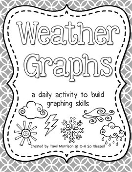 Preview of Weather Graphs [a daily activity] B&W edition