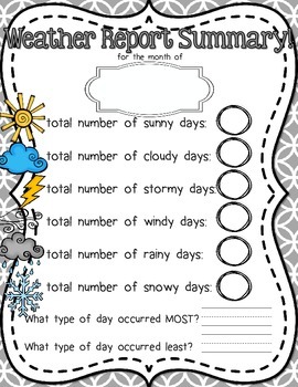 Download Weather Graphs a daily activity FULL COLOR edition | TpT