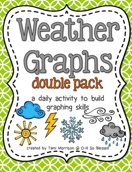 Preview of Weather Graphs [daily activity DOUBLE PACK!]