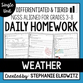 Weather Homework | Printable & Digital