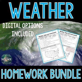 Preview of Weather Homework Bundle