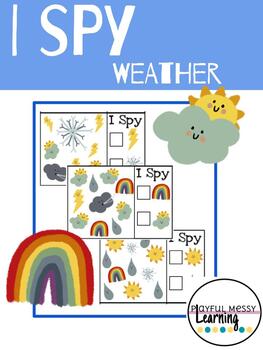 Weather I Spy Cards by Homeschooling Littles | Teachers Pay Teachers