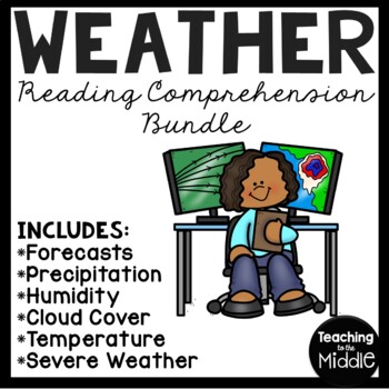 Preview of Weather Informational Text Reading Comprehension Bundle Forecasts Precipitation
