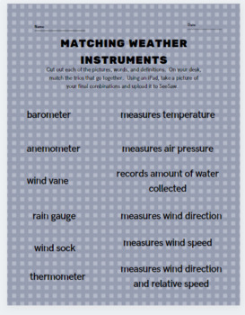 Preview of Weather Instrument Matching