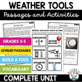 Weather Tools Activities BUNDLE Reading Passages Worksheet