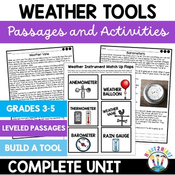 Preview of Weather Tools Worksheets Reading Passages Activities Project Weather Instruments