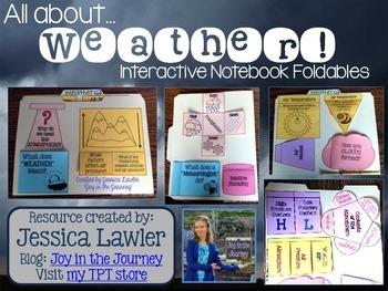 Preview of Weather Interactive Notebook Foldables