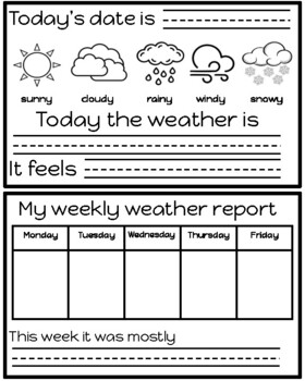 Weather Journal by Criselda Cardona | Teachers Pay Teachers