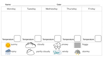 Preview of Weather Journal