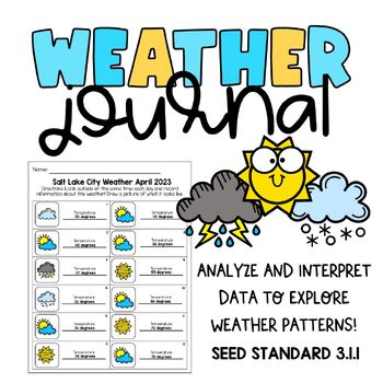 Student Weather Journal | Science Worksheets by Aimee's Edventures LLC