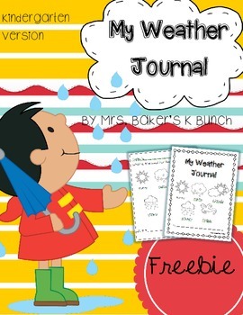 Weather Journal Freebie by Mrs Bakers K Bunch | TPT