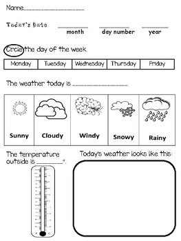 Weather Journal Reporting by Teacher Loves Teaching | TpT