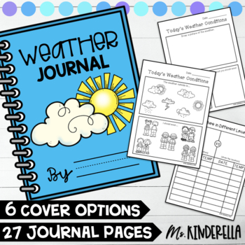 Preview of Weather Journal or Weather Observation/Recording Worksheets Differentiated