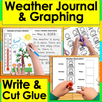 Preview of Weather Journal with Weather Chart, Graphing & Writing Integrated Differentiated