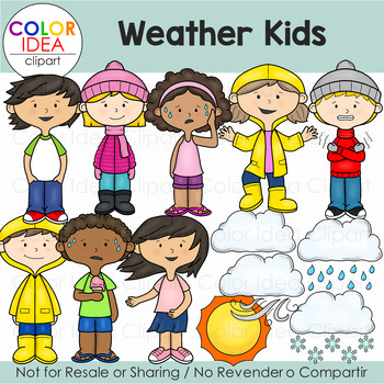 Weather Kids by Color Idea | TPT