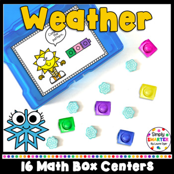 Preview of Weather Kindergarten Math Box Centers