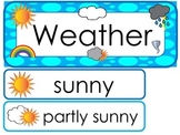 Weather  Word Wall Weekly Theme Bulletin Board Labels.