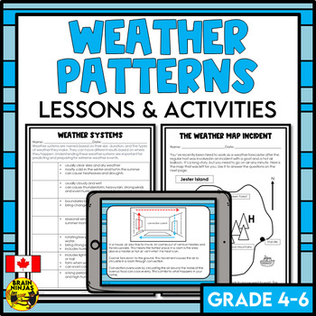 Preview of Weather Patterns and Climate Lessons and Activities | Weather Systems