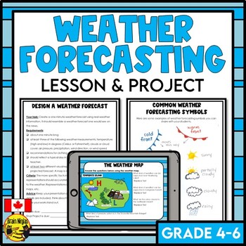 Preview of Weather Forecasting Lesson & Activity | Project Based Learning | STEM Challenge