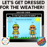 Weather Life Skills Boom Cards Let's Get Dressed for the W