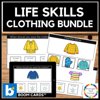 Preview of Weather Life Skills Activities Digital & Printable for Special Education