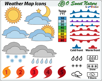 simple weather map for kids