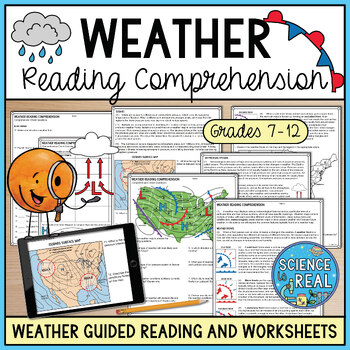 Preview of Weather Reading Comprehension and Worksheets