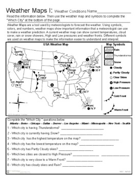 Weather Maps I - Practice Current Conditions and Forecast Activity